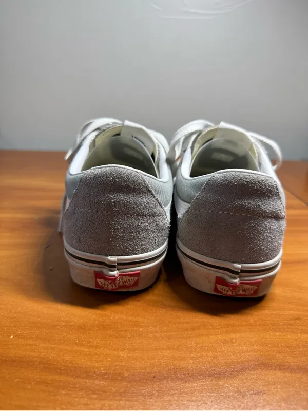 Vans Sk8‎ Low "Drizzle" Suede Sneaker Low Top Grey White Leather Skate W9 - Image 4