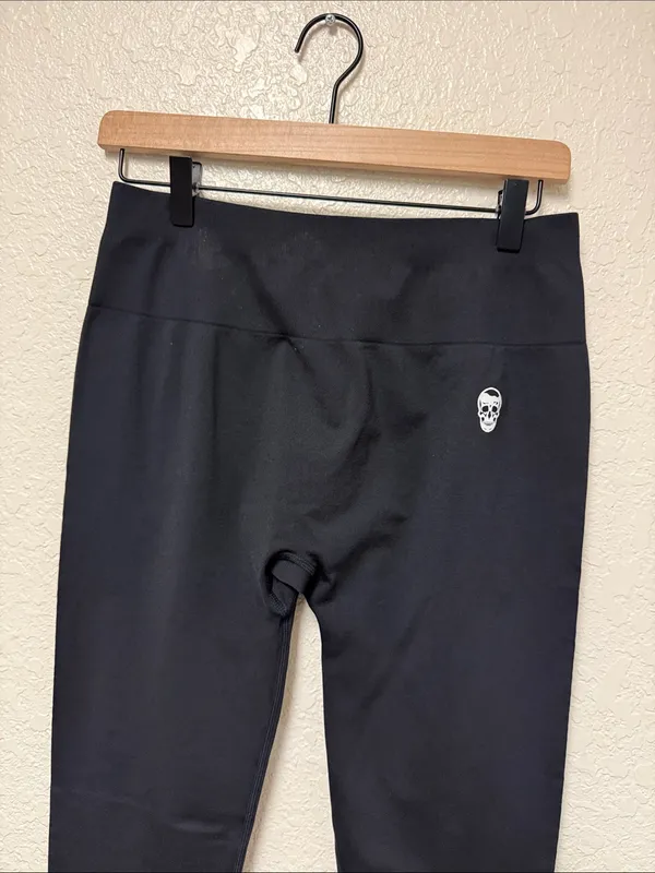 GYMREAPERS Black Infinity Seamless Leggings Size XL - Image 10