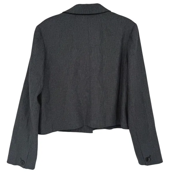 NWT Madewell Women's Sutter Crop Blazer Jacket Grey Italian Fabric NM509 Size XL - Image 6