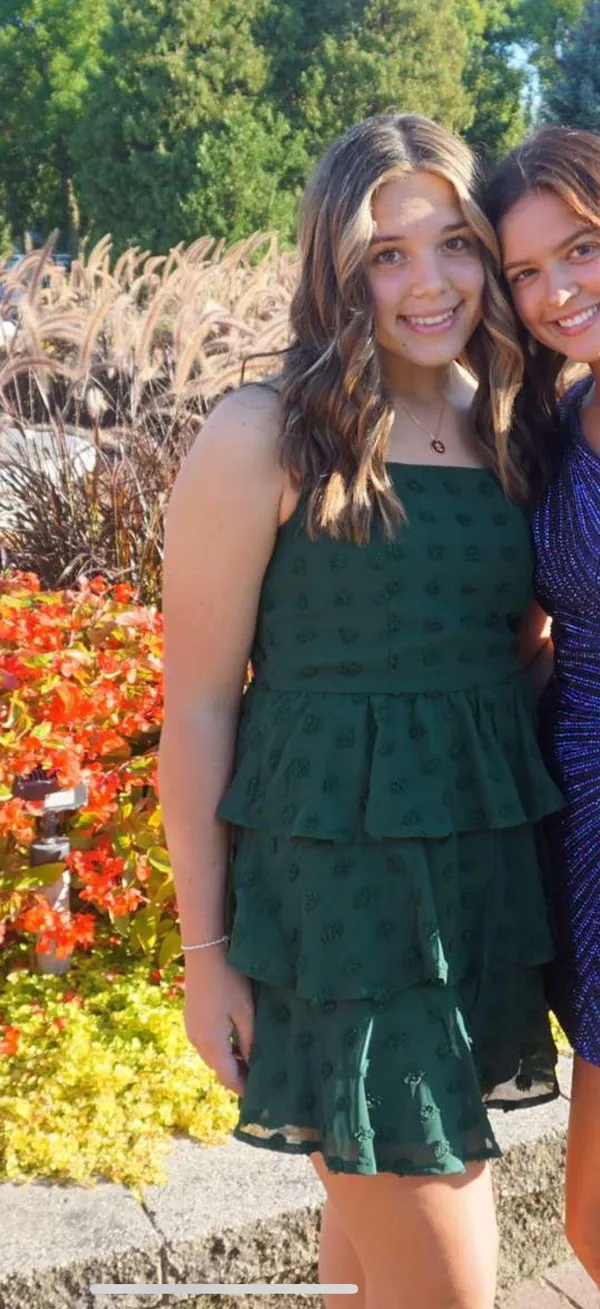 Trixxi Layered Green Homecoming Dress - Image 2
