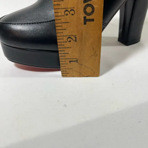 Platform Lace Up 4” Heels Women‎ Black W/Red Soles Eu 37 6.5-7 New - Image 7