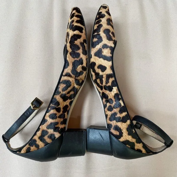 Sam Edelman Lola Leopard Calf Hair Heel‎ Size 6 - Image 8