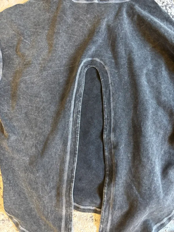 Free People Movement Grey Marbled Oversized Hoodie Size XS - Image 5