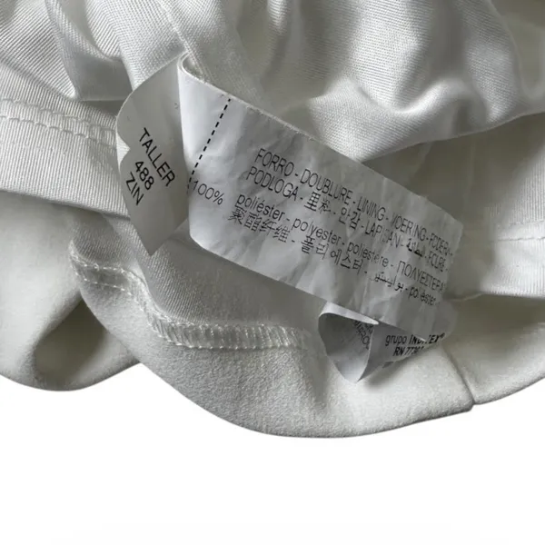 Zara White Corset Ruched Mini Dress Sweetheart Neckline Sleeveless Large | 61-45 - Image 8