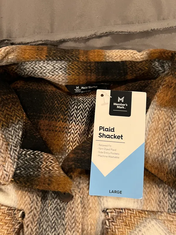 Members Mark Plaid Shacket - Image 2