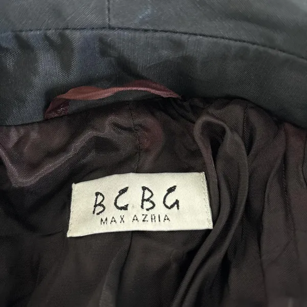 90s Vintage BCBG Max Azria Linen Trench Coat Womens Size Small - Image 7