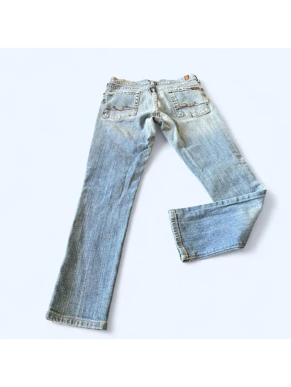 Vintage Y2K Seven For All Mankind Low Rise Bootcut Jeans 27 Waist 💙 - Image 4