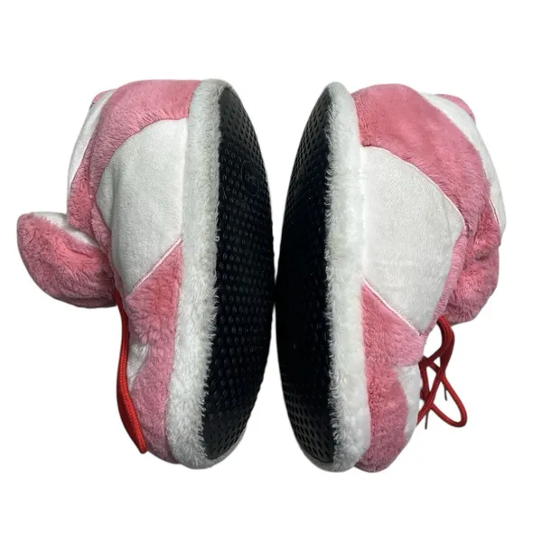 Sneaker Slippers High Top Plush Pink White Comfycore - Image 5