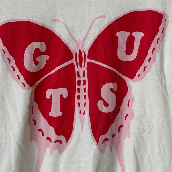 GUTS Olivia Rodrigo tee butterfly crewneck graphic short sleeve tshirt tour - Image 2