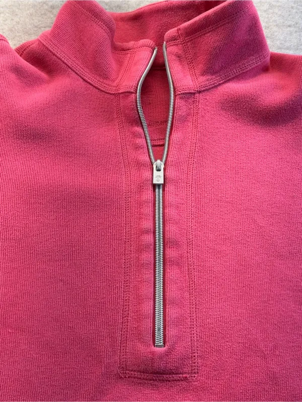 Tommy Bahama Aruba Half Zip Sweatshirt Women’s XL Very Berry Pink - Image 5