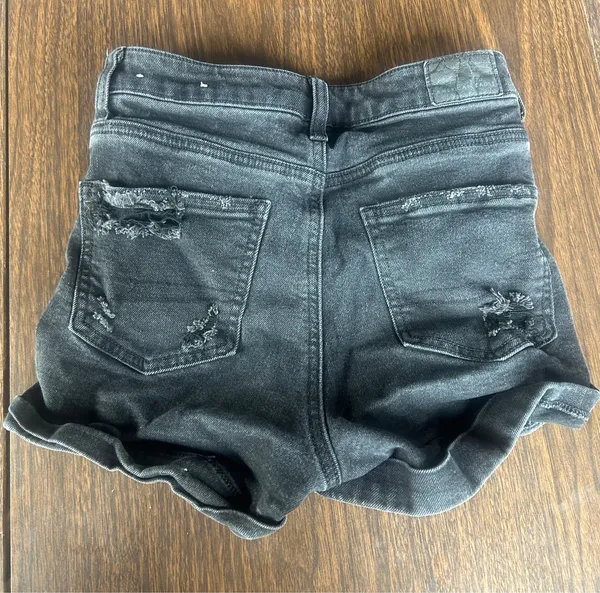 American eagle black jean shorts - Image 2