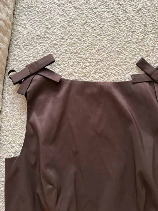 Gianni Bini Brown open back high neck mini dress - Image 7