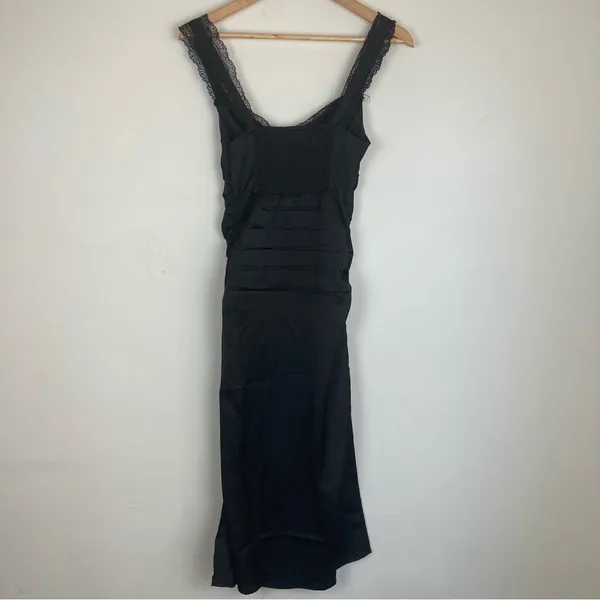 ASTR the Label Alva lace trim corset style black midi dress. Size XS. - Image 5