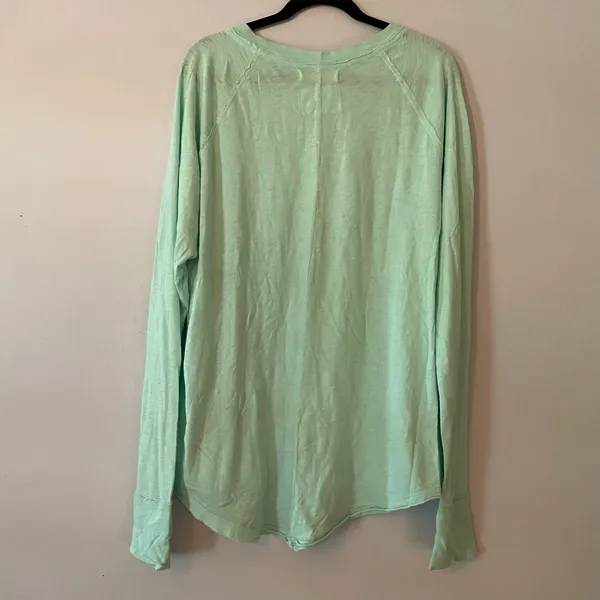 We The Free Teal Blue Oversized Long Sleeve Loungewear Top Women's size Medium - Image 5