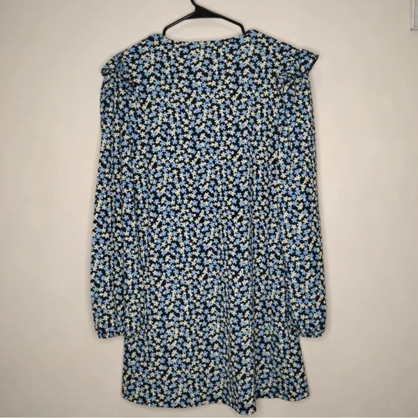 Primark Cares‎ Black Floral Long Sleeve Mini Dress - Size M - Image 3
