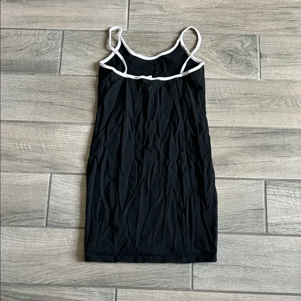 Rosio Black Mini Dress with White Trim Size L - Image 4