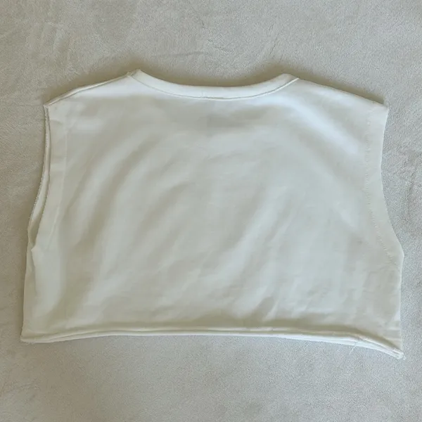 Altar'd State White Cropped Athletic Top - Image 3