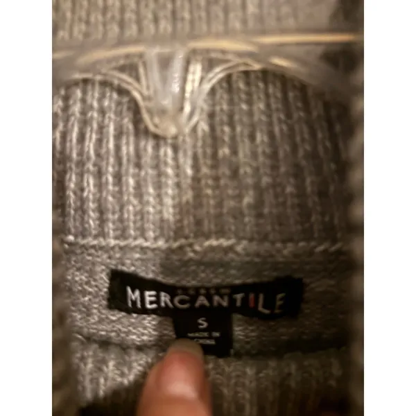 J.Crew Mercantile Womens Grey Heathered Turtleneck Cotton Wool Blend Sweater S - Image 3