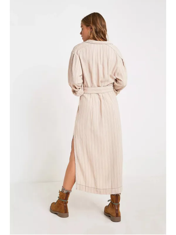 Free People Audrey Stripe Midi Shirtdress Size M - Image 8