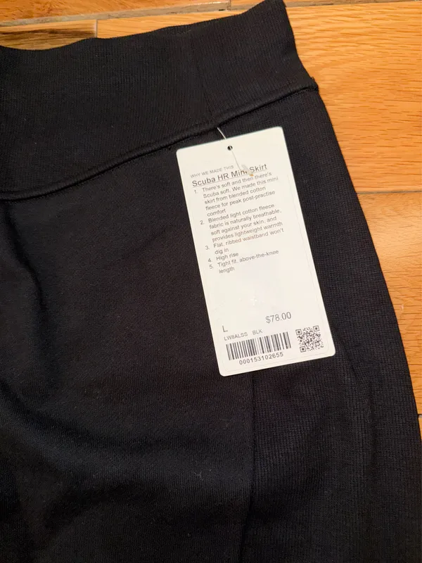 NWT lululemon black scuba skirt - Image 2