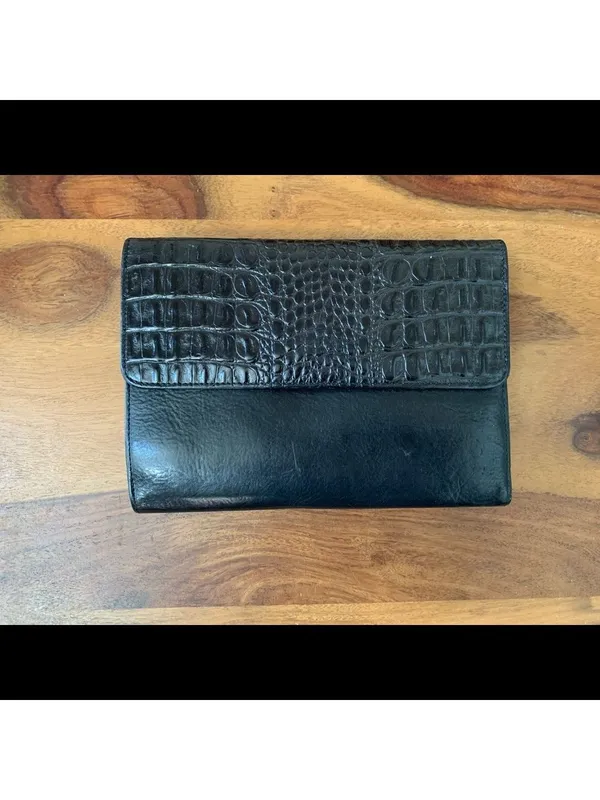 Brighton Black Leather Clutch Handbag - Image 2