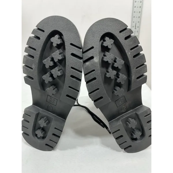Womans NWT NOBO Platform Combat Boots 8.5 Black Lace Up Side Zip - Image 5