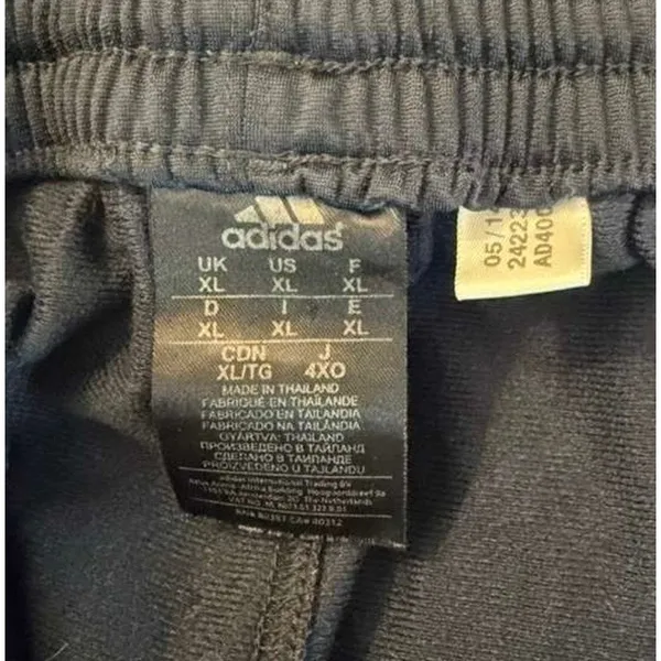 Adidas Baggy 3 Stripes Track Pants in Navy Blue Wide Leg Women's sz. XL - Image 3