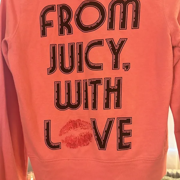 Juicy Couture Zip Up cotton cozy graphic on back y2k - Image 2