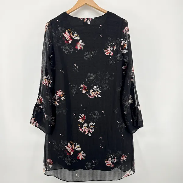 Gentle Fawn Tatiana Dress Long Sleeve‎ V Neck Tie Cuff Black Sheer Large NWT - Image 8