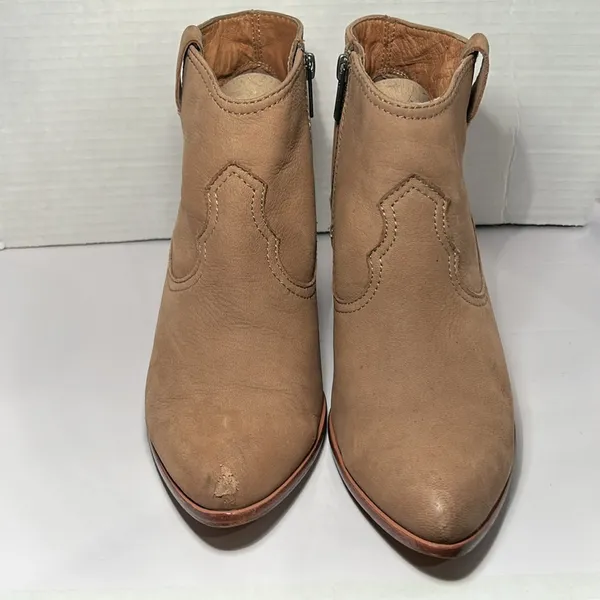 Frye Womens Reina Ash Leather Western Pointed Toe Booties Ankle Boots Size 8.5 - Image 2