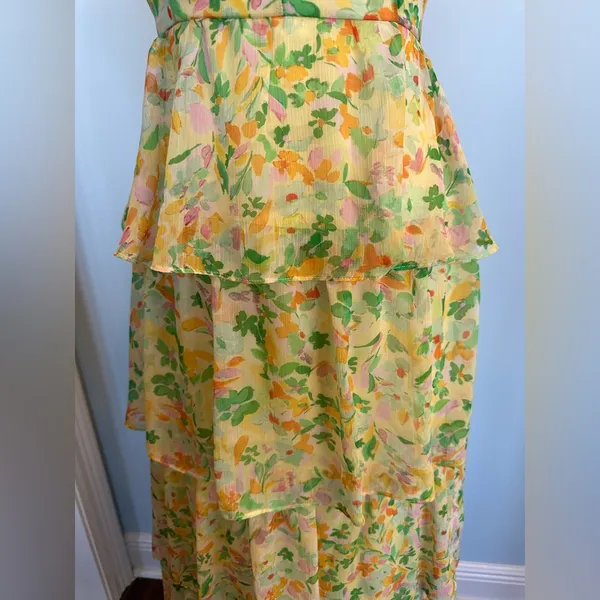 Revolve ASTR the label MidSummer Dress chiffon fabric with tiered hem size M NWT - Image 5