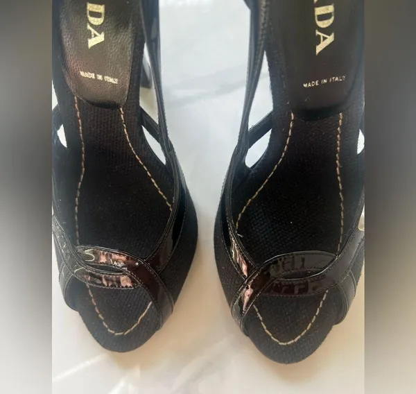 PRADA vero cuoio Sandals Heels sz 36 (6) - Image 8