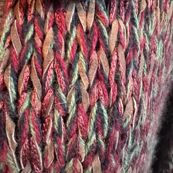 Patricia Barrera Alpaca Wool Leather Knit Toggle Cardigan Coat Chile Handmade L‎ - Image 4