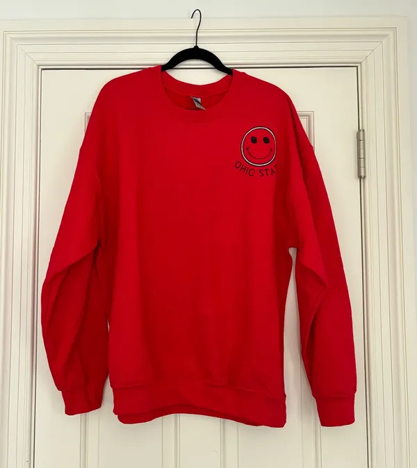 Gildan Ohio State Smiley Face Crewneck - Image 4