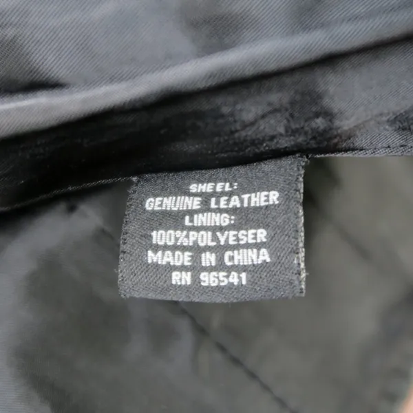 Vintage 90s Fourteen Zero Black Leather Jacket - Image 9
