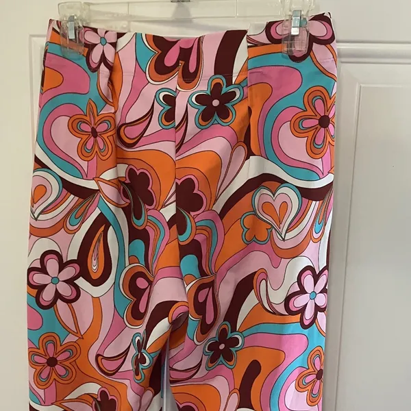 FINAL MARKDOWN Garage Pink Brown Retro Look slacks Large - Image 8