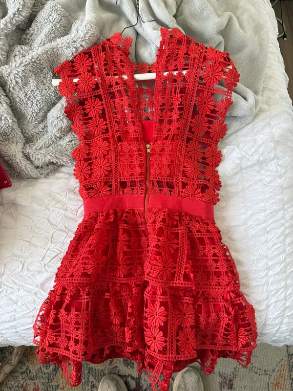 Lattice Lace Dress - Image 5
