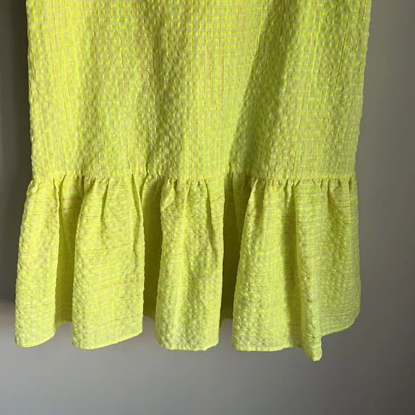 Anthropologie Corey Lynn Calter Yellow Mariah Textured Mini Dress Size Medium - Image 11