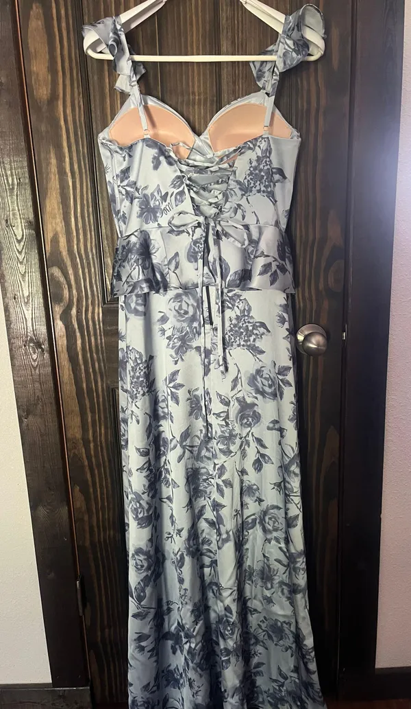 Revelry Satin Floral Dress - Image 2