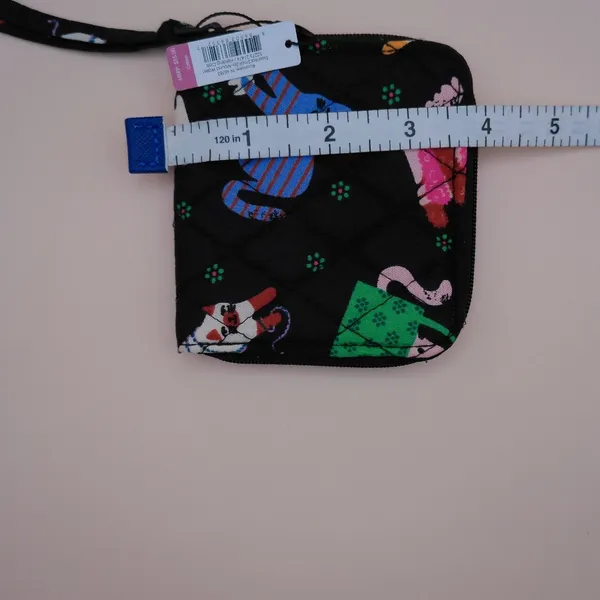 Vera‎ Bradley Herding Cats Small Zip Around Wallet Black Cat Print Quilted NWT - Image 6