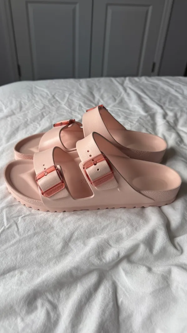 Birkenstock Pink Arizona Big Buckle Sandals - Image 3