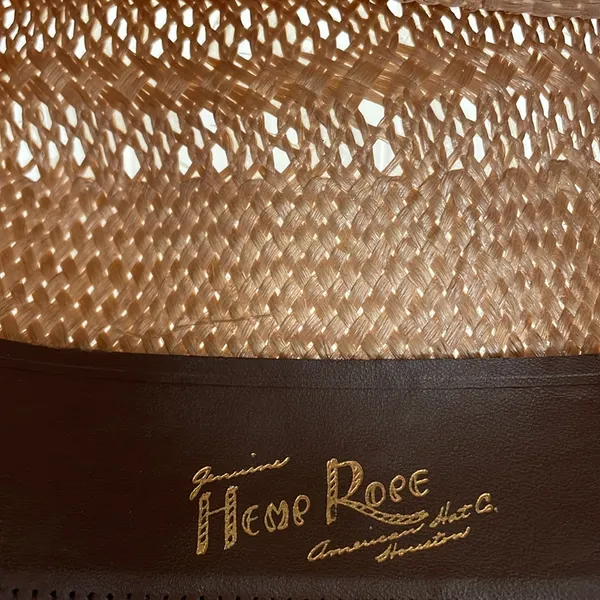 AMERICAN HAT CO. Houston Genuine Hemp Rope Hat Western Cowboy Size 7 1/8 - Image 4
