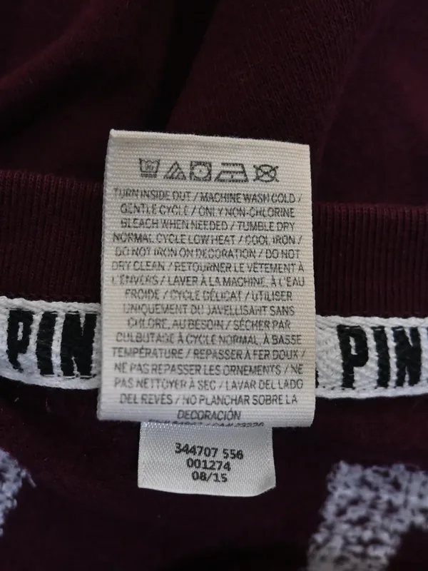 Victoria's Secret PINK Women's M Sequin Embellished Fleece Lined Pullover Shirt - Image 10