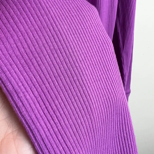 Lauren‎ Ralph Lauren Top Womens 1X Purple 1/4 Zip Pullover Ribbed Knit Cotton - Image 9