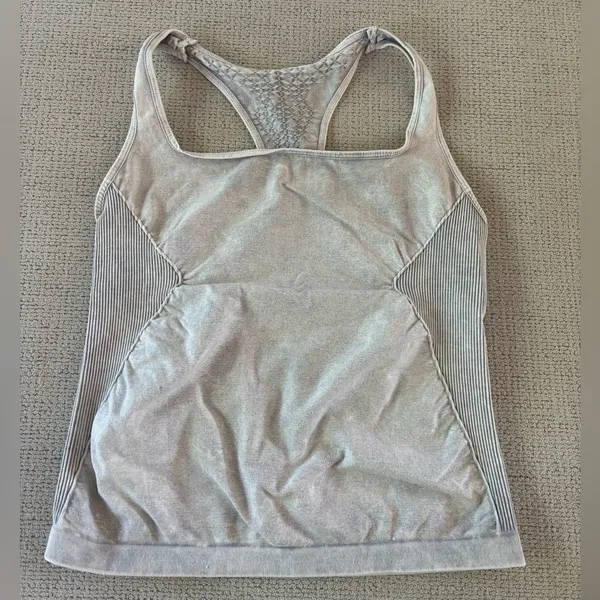Free People Good Karma Long Tank in Ice Grey XL - Image 5