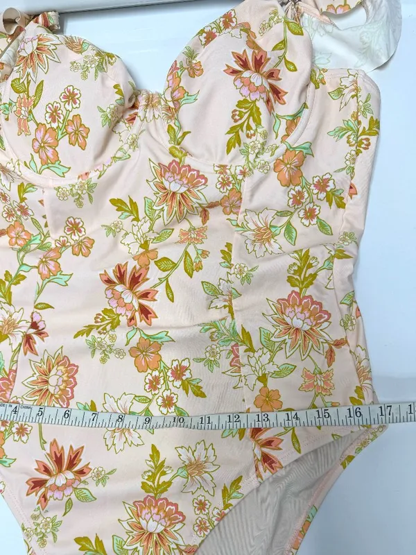 *NEW* Cupshe Floral Frenzy Tummy Control One-Piece Swimsuit - Image 13