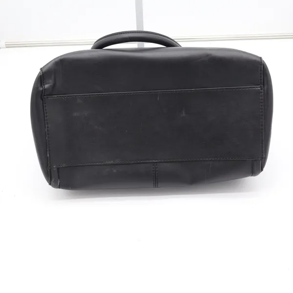 Target Black Faux Leather Satchel Crossbody Handbag Gold Hardware - Image 9