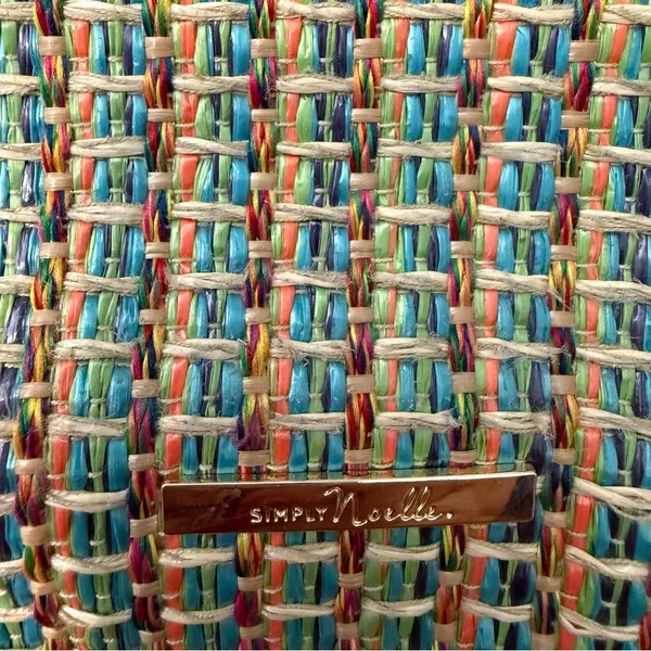 Simply Noelle Woven Rattan Straw Colorful Multi Shoulder Crossbody Bag Purse‎ - Image 3