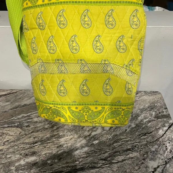 Paisley Patterned Yellow lunch Bag - Image 4
