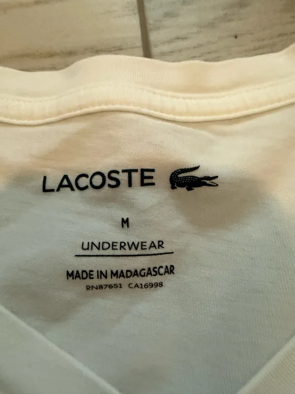 Lacoste Men’s Slim Fit V-Neck Undershirt - Image 6